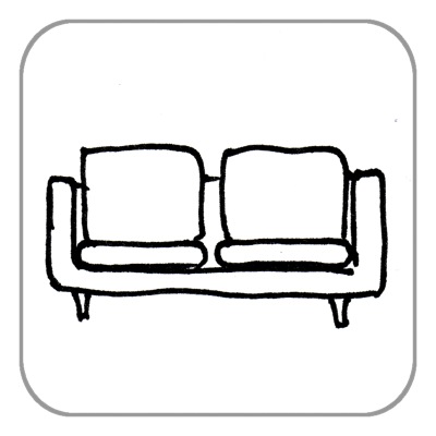 Sofa/ Couch/ Liege, je Sitz