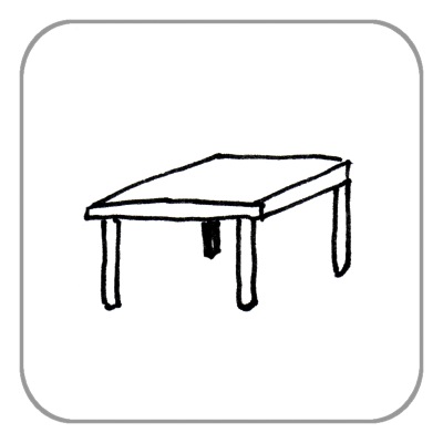 Tisch, bis 1,0 m